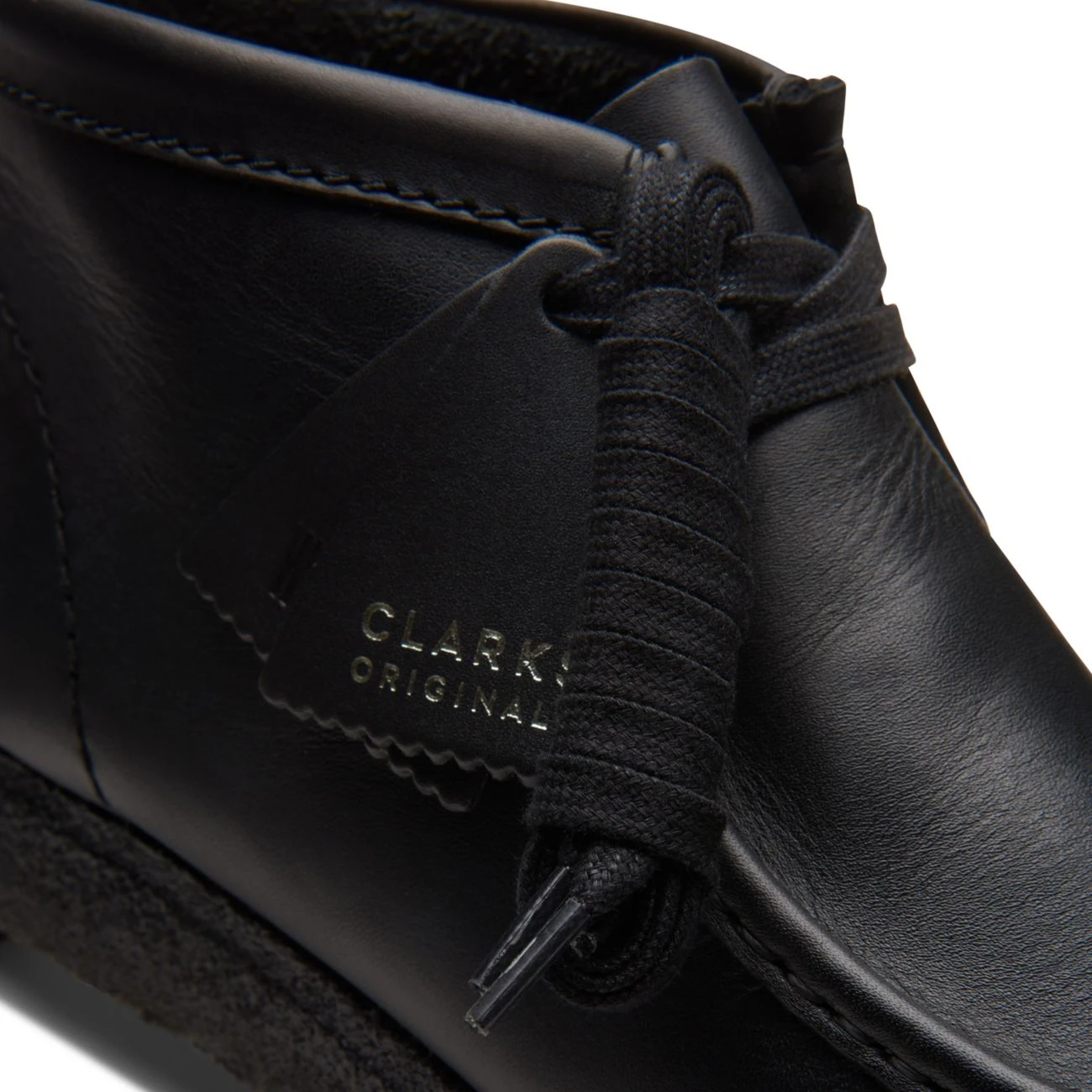 Clarks Wallabee Boot Black Leather 11 Clarks Wallabee Boot Black Leather - Image 9