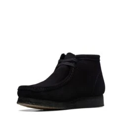 Clarks Wallabee Boot Black Suede -Clarks Shoes Store 26155517 W 4