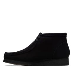 Clarks Wallabee Boot Black Suede -Clarks Shoes Store 26155517 W 5