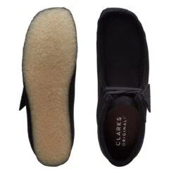 Clarks Wallabee Boot Black Suede -Clarks Shoes Store 26155517 W 7