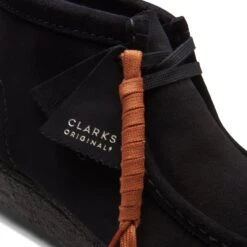 Clarks Wallabee Boot Black Suede -Clarks Shoes Store 26155517 W 8