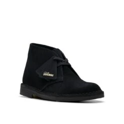 Clarks Desert Boot Black Suede -Clarks Shoes Store 26155524 W 7