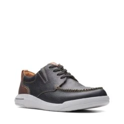 Clarks Driftway Low Black Leather -Clarks Shoes Store 26162950 W 2