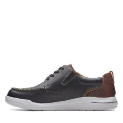 Clarks Driftway Low Black Leather -Clarks Shoes Store 26162950 W 5