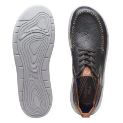 Clarks Driftway Low Black Leather -Clarks Shoes Store 26162950 W 7