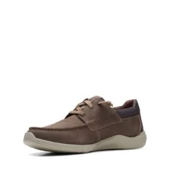 Clarks Gorwin Moc Brown Nubuck -Clarks Shoes Store 26164686 W 4