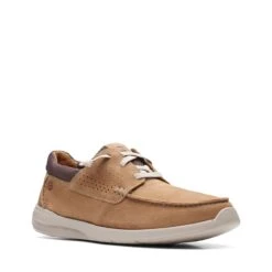 Clarks Gorwin Moc Dark Sand Nubuck -Clarks Shoes Store 26164691 W 2