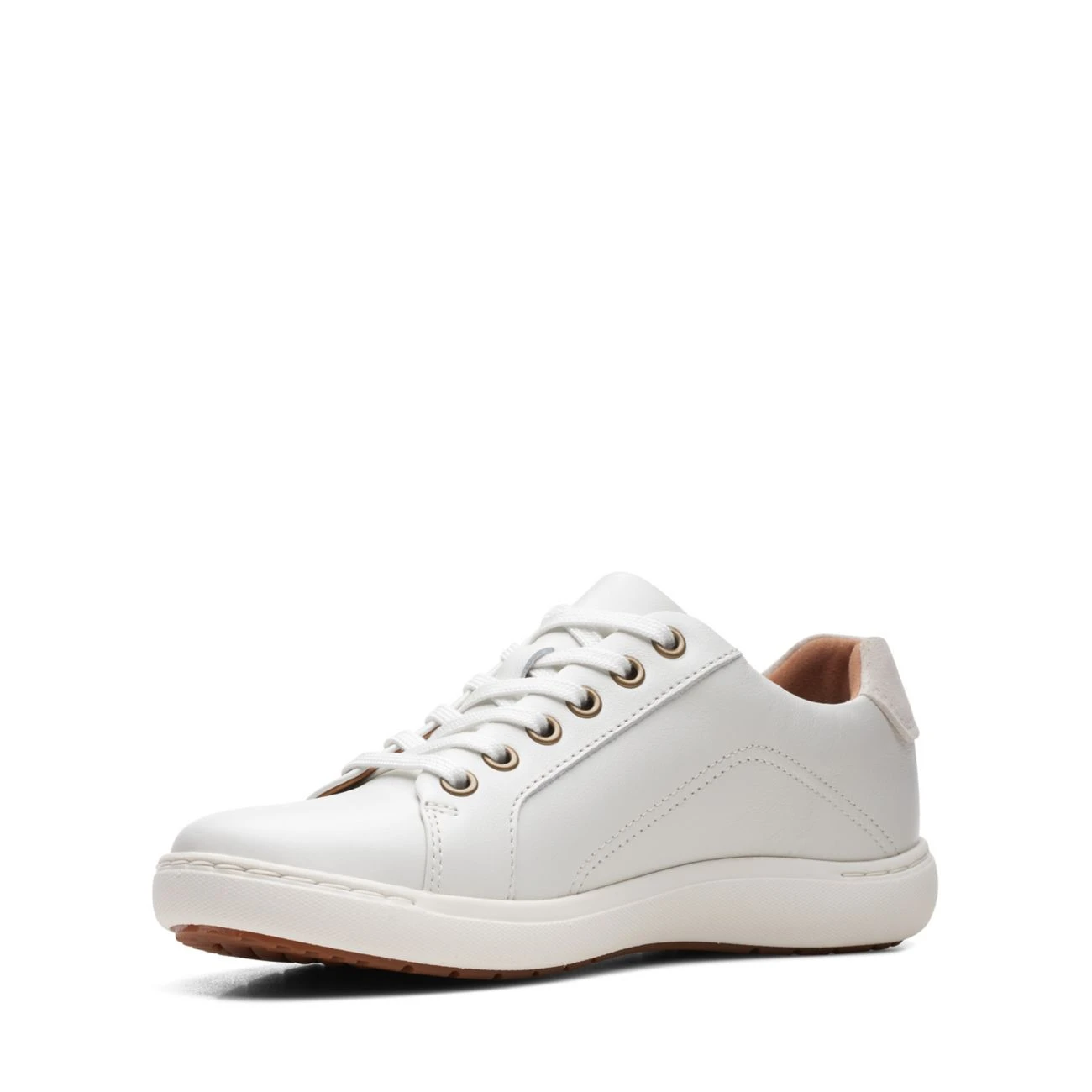 Clarks Nalle Lace White Leather 7 Clarks Nalle Lace White Leather - Image 5