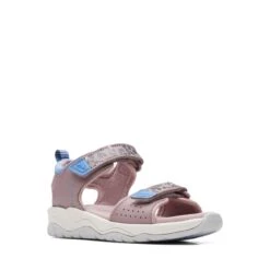 Clarks Clowder Print Kid Grey/Pink -Clarks Shoes Store 26166107 W 2