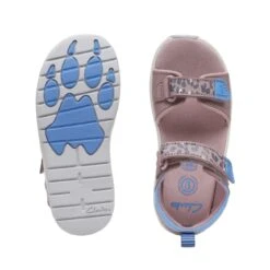 Clarks Clowder Print Kid Grey/Pink -Clarks Shoes Store 26166107 W 7