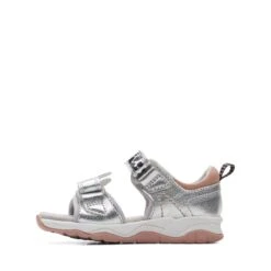Clarks Clowder Print Toddler Silver -Clarks Shoes Store 26166120 W 5