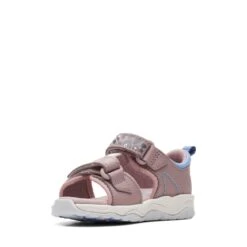 Clarks Clowder Print Toddler Grey/Pink -Clarks Shoes Store 26166134 W 4