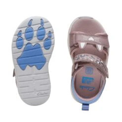 Clarks Clowder Print Toddler Grey/Pink -Clarks Shoes Store 26166134 W 7