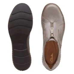 Clarks Magnolia Zip DarkTaupe Leather 15 Clarks Magnolia Zip DarkTaupe Leather -Clarks Shoes Store 26167484 W 7
