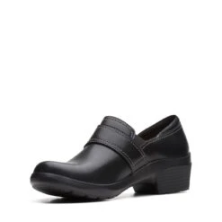 Clarks Angie Poppy Black Leather -Clarks Shoes Store 26167641 W 4