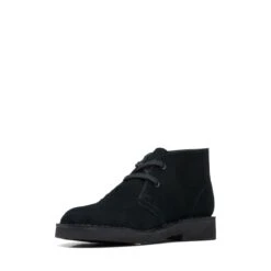 Clarks Desert Boot Older Black Suede -Clarks Shoes Store 26168039 W 4
