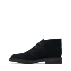 Clarks Desert Boot Older Black Suede -Clarks Shoes Store 26168039 W 5