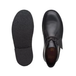 Clarks Desert Boot Older Black Leather -Clarks Shoes Store 26168040 W 7