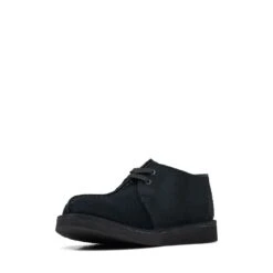 Clarks Desert Trek Older Black Suede -Clarks Shoes Store 26168046 W 4