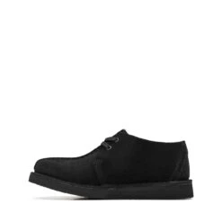 Clarks Desert Trek Older Black Suede -Clarks Shoes Store 26168046 W 5