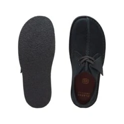 Clarks Desert Trek Older Black Suede -Clarks Shoes Store 26168046 W 7