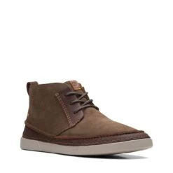 Clarks Gereld Mid Taupe Suede -Clarks Shoes Store 26168166 W 2