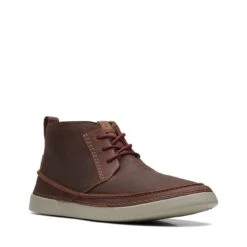 Clarks Gereld Mid Brown Leather -Clarks Shoes Store 26168232 W 2