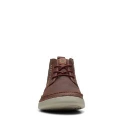 Clarks Gereld Mid Brown Leather -Clarks Shoes Store 26168232 W 3