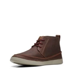 Clarks Gereld Mid Brown Leather -Clarks Shoes Store 26168232 W 4