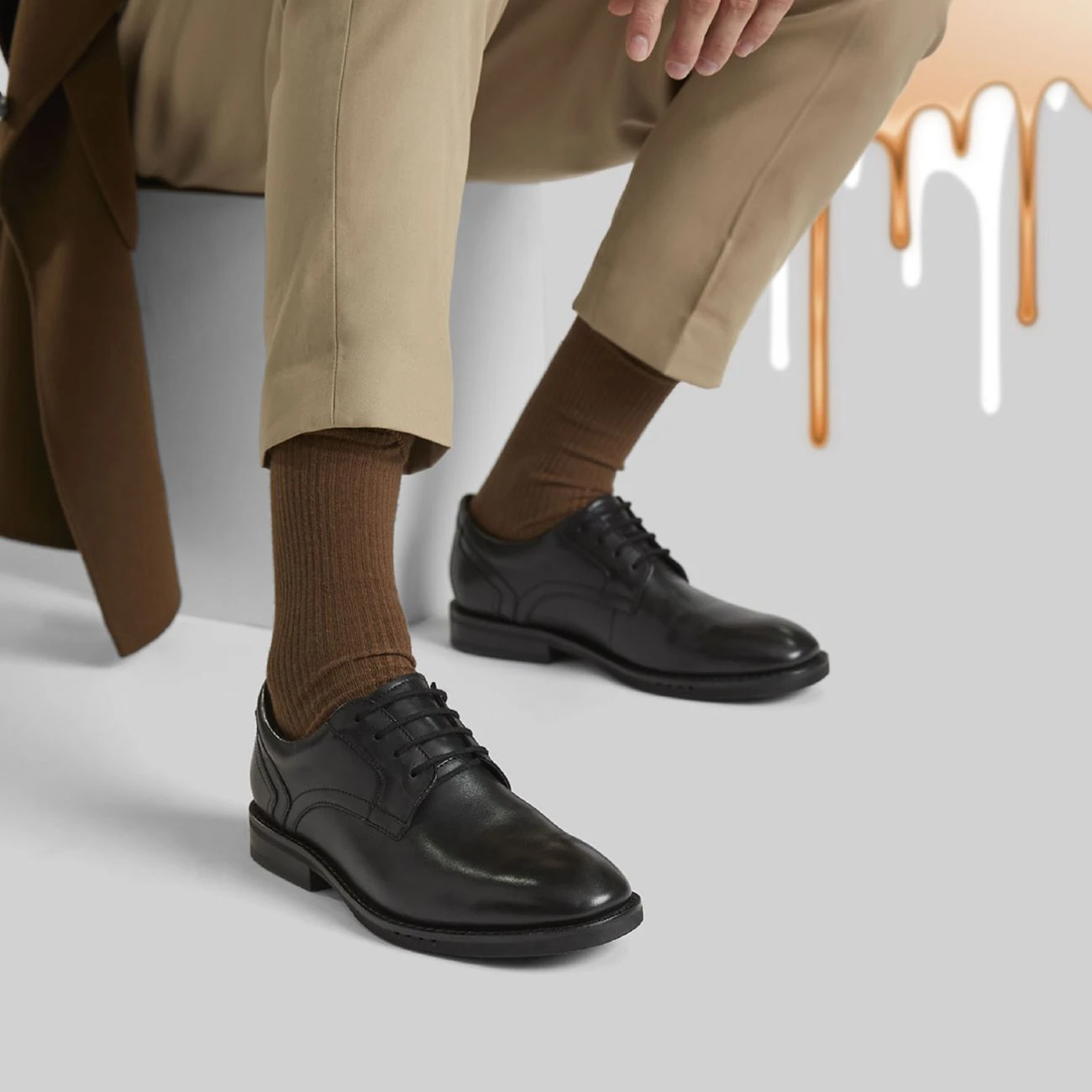 Clarks Un Hugh Lace Black Leather 4 Clarks Un Hugh Lace Black Leather - Image 2