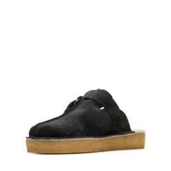 Clarks Trek Mule Black Suede Warmlined 12 Clarks Trek Mule Black Suede Warmlined -Clarks Shoes Store 26168577 W 4