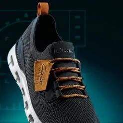 Clarks Nature X Lo Black Knit -Clarks Shoes Store 26169143 W 13