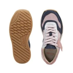 Clarks Craft Run Tor Kid Pink Combi -Clarks Shoes Store 26169292 W 7