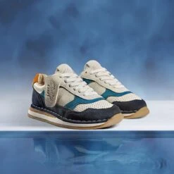 Clarks Craft Run Tor Kid Navy Combination -Clarks Shoes Store 26169327 W 13