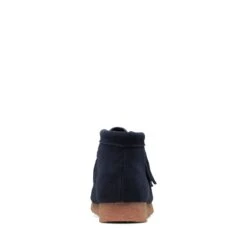 Clarks Wallabee Boot Older Navy Suede -Clarks Shoes Store 26169790 W 6