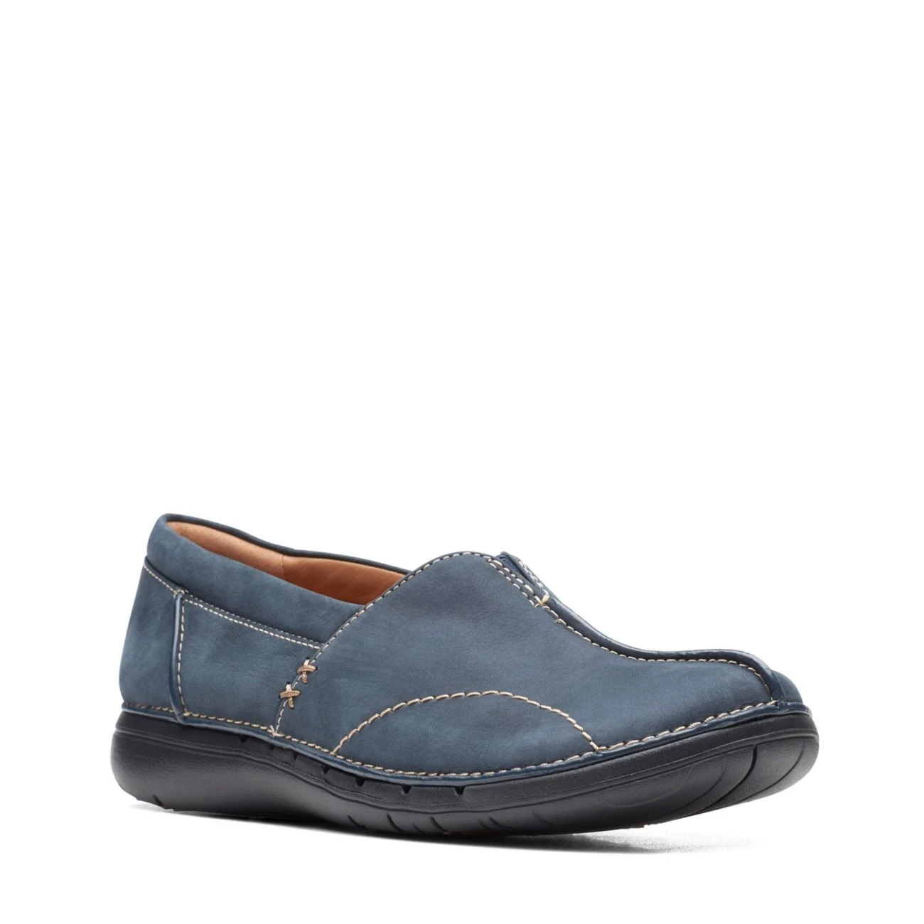 Clarks Un Loop Stride Navy Nubuck 4 Clarks Un Loop Stride Navy Nubuck - Image 2