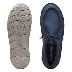 Clarks Colehill Easy Navy Canvas -Clarks Shoes Store 26170016 W 7