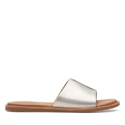 Clarks Karsea Mule Silver Metallic