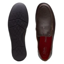 Clarks Gorwin Step Dark Brown Leather -Clarks Shoes Store 26170080 W 7