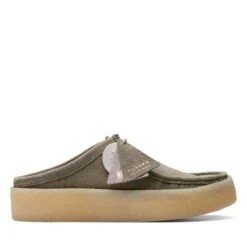 Clarks Wallabee Cup Lo Olive Eco Lea