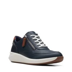 Clarks Un Rio Zip Navy Combination -Clarks Shoes Store 26170213 W 2