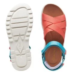 Clarks Dash Lite Cross Peach Combination -Clarks Shoes Store 26170426 W 7