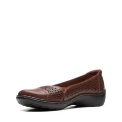 Clarks Cora Iris Dark Tan Leather 12 Clarks Cora Iris Dark Tan Leather -Clarks Shoes Store 26170465 W 4