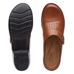 Clarks Angie Maye Dark Tan Leather -Clarks Shoes Store 26170515 W 7