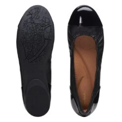 Clarks Rena Jazz Black Leather -Clarks Shoes Store 26170592 W 7