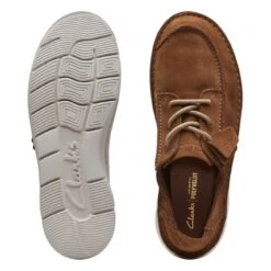 Clarks Colehill Seam Dark Tan Suede -Clarks Shoes Store 26170925 W 7