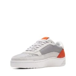 Clarks Craft Court Lace Grey Combination -Clarks Shoes Store 26170937 W 4