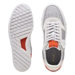 Clarks Craft Court Lace Grey Combination -Clarks Shoes Store 26170937 W 7