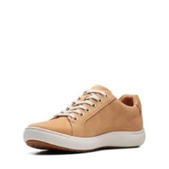 Clarks Nalle Lace Camel Nubuck -Clarks Shoes Store 26171018 W 4
