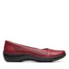 Clarks Cora Iris Red Leather -Clarks Shoes Store 26171165 W 1